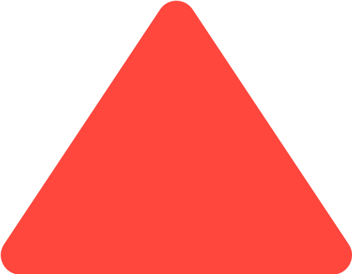 Up-pointing Red Triangle Emoji - Triangle Clipart (512x512)