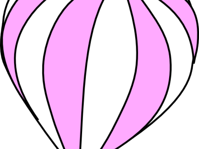 Hot Air Balloon Clipart Pink White - Hot Air Balloon Clipart Pink White (640x480)
