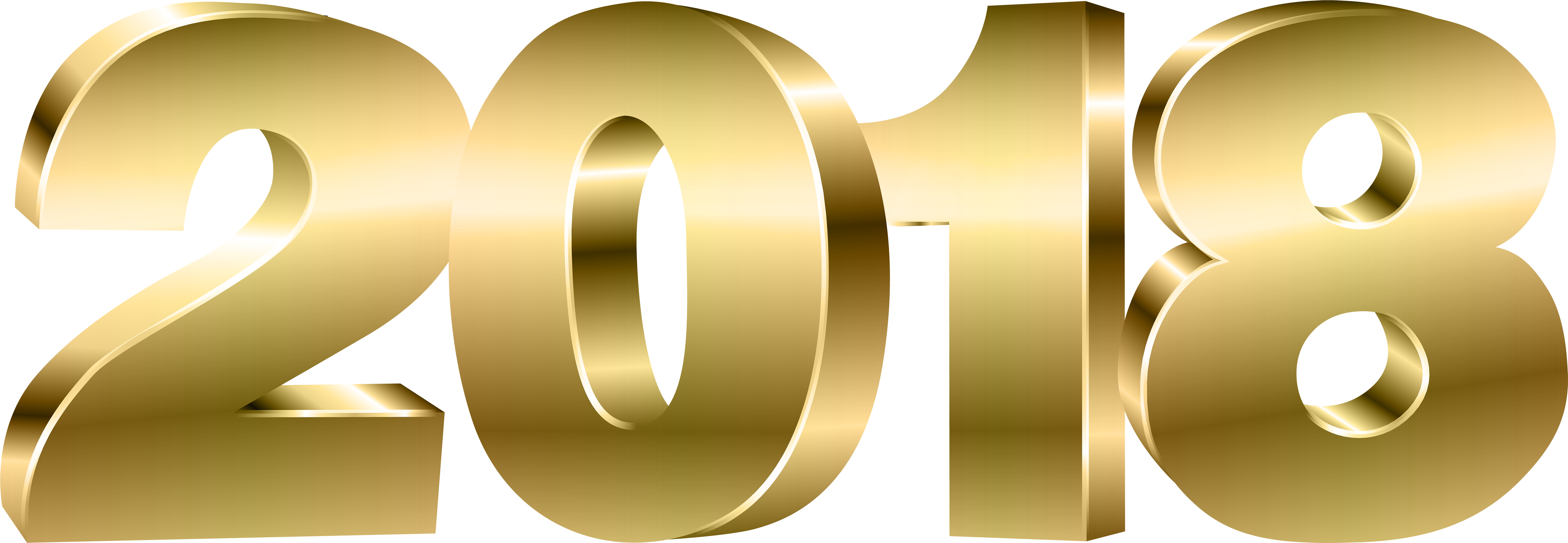 2018 Gold Png Clipart Image - 2018 With Transparent Background (8000x2825)