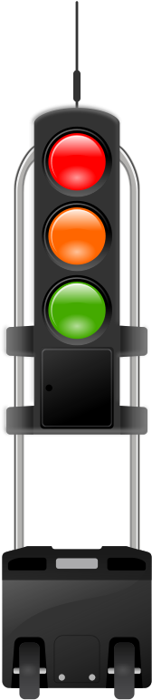 Mobile Roadwork Traffic-light Clip Art - Flat Design Lampu Lalulintas (566x800)