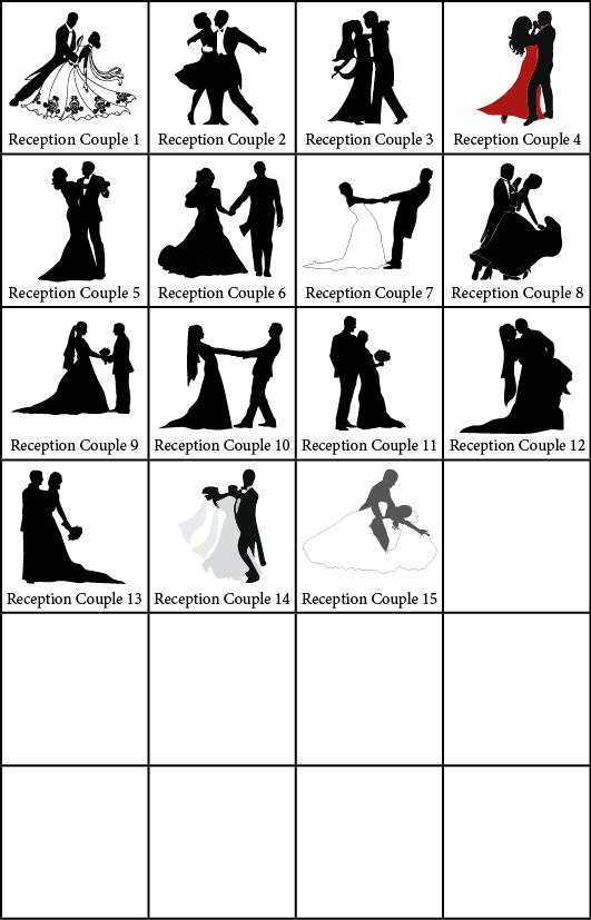 Modern Wedding Reception Symbols Collection - Wedding Reception Symbols (531x827)