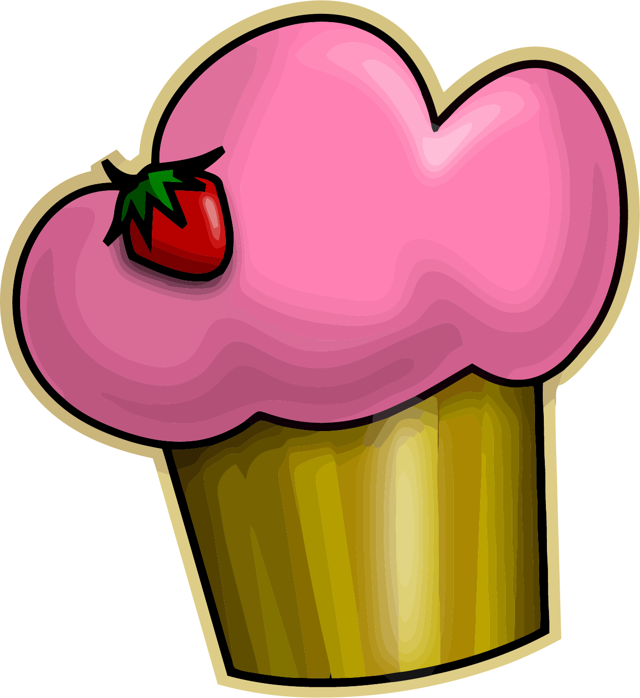 Pink Green Cupcake Clipart Png - Happy Birthday Jaya Gif (1244x1357)