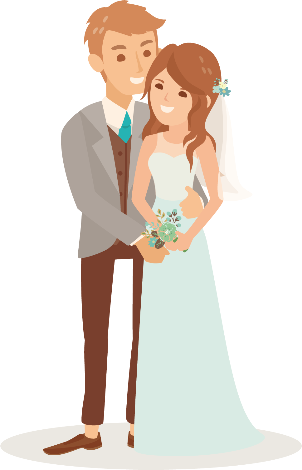 Wedding Invitation Convite - Wedding Couple Vector Png (1600x1600)