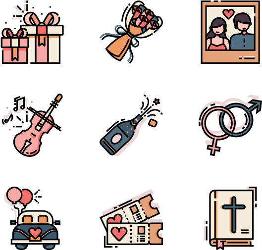 Wedding 25 Icons - Wedding (600x564)