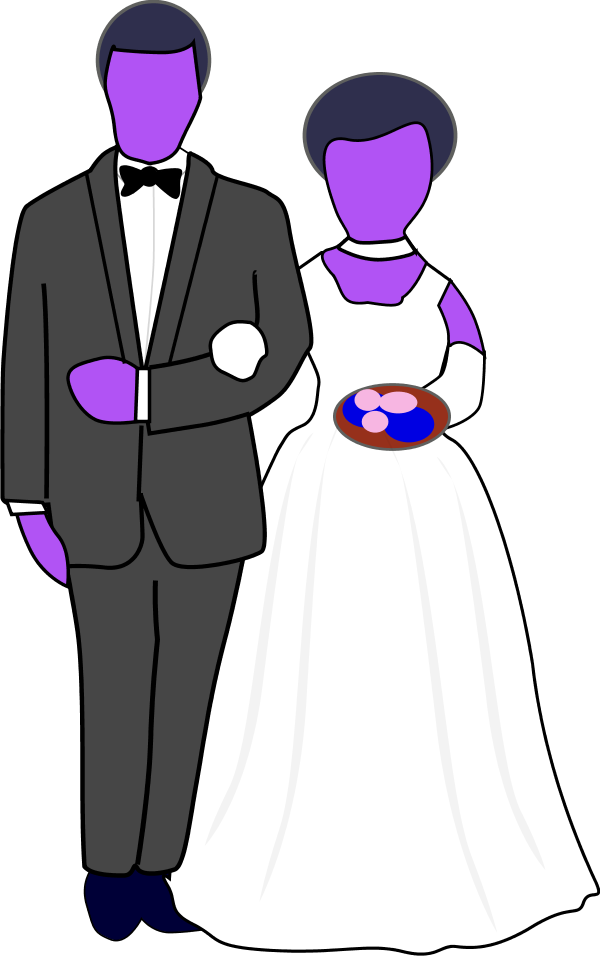 Dancing Couple Clipart - Bride Groom Clip Art (600x956)