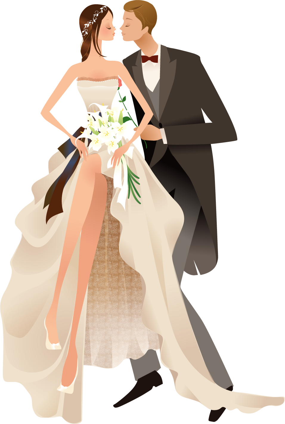 Wedding Invitation Bride Clip Art - Free Wedding Vectors Ai (956x1423)