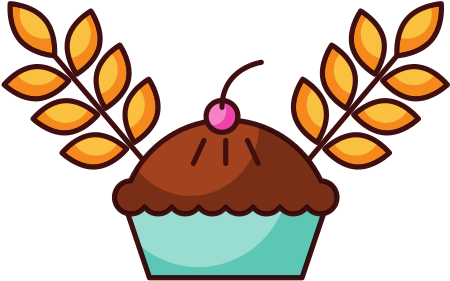 Deliciuos Cake And Wheat Grain Icon - Bakery (550x550)