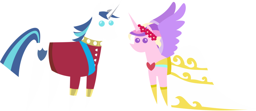 Royal Wedding Cake Toppers By Catnipfairy - Mlp Canterlot Wedding Cake (900x390)