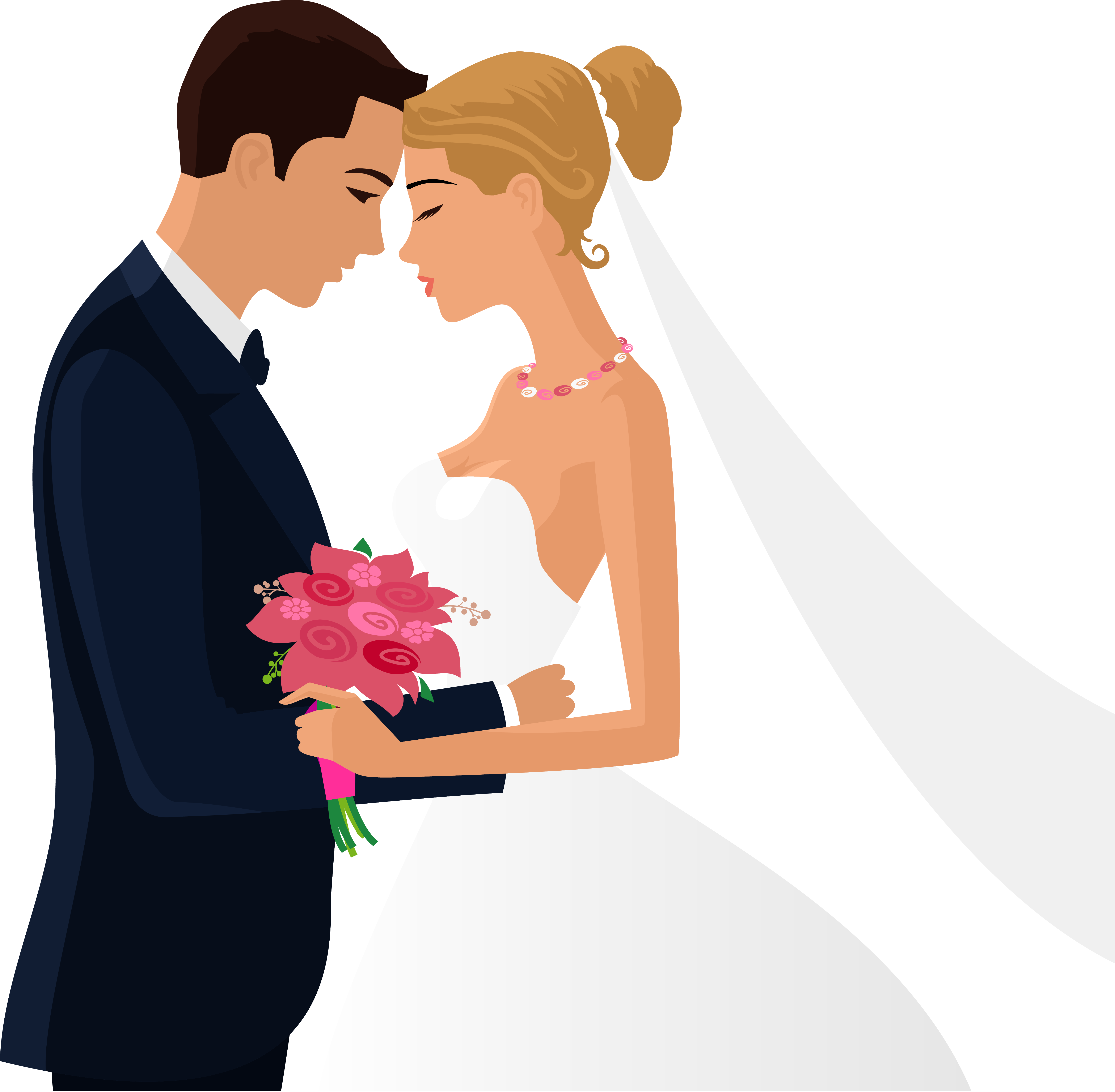 Bridegroom Marriage Wedding Invitation - Wedding Couple Vector Png (5311x5206)