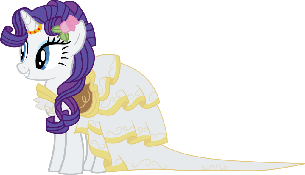 Vector Rarity In Her Wedding Dress By Barrfind - Little Pony Friendship Is Magic (1024x588)
