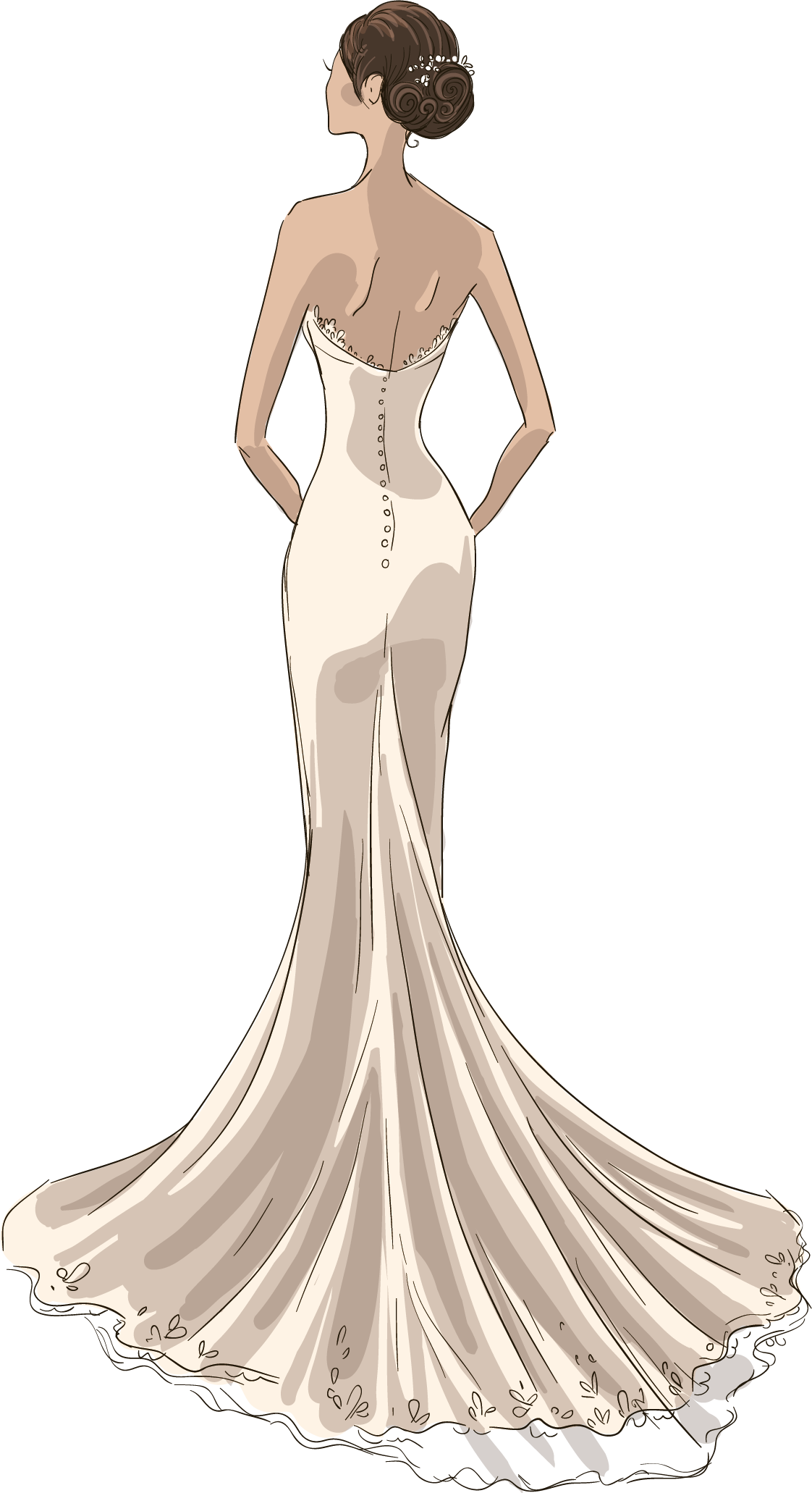 Wedding Dress Drawing Model - Wedding Dress (1122x2062)