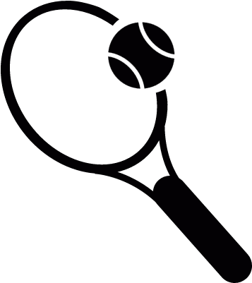 Racket And Tennis Ball Vector - Tennis Flat Icon (400x400)