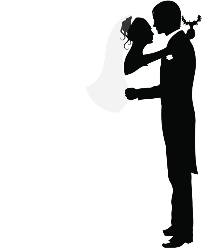 Wedding Invitation Bridegroom Clip Art - Bride And Groom Embroidery Design (708x870)