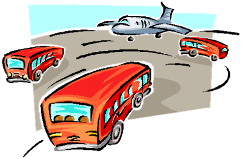 Thanks To This Service There Is No Last-minute Running - Airport Shuttle Cartoon (474x313)