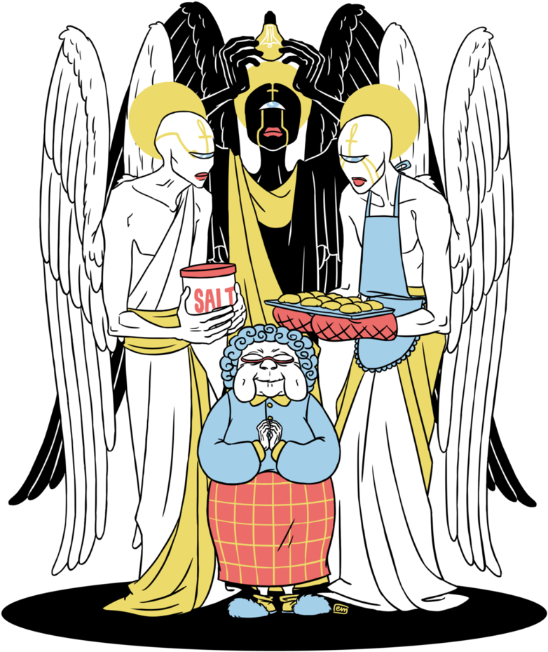 Josie And Her Angels By Muffinpoodle - Wtnv Angel Old Woman Josie (795x1006)