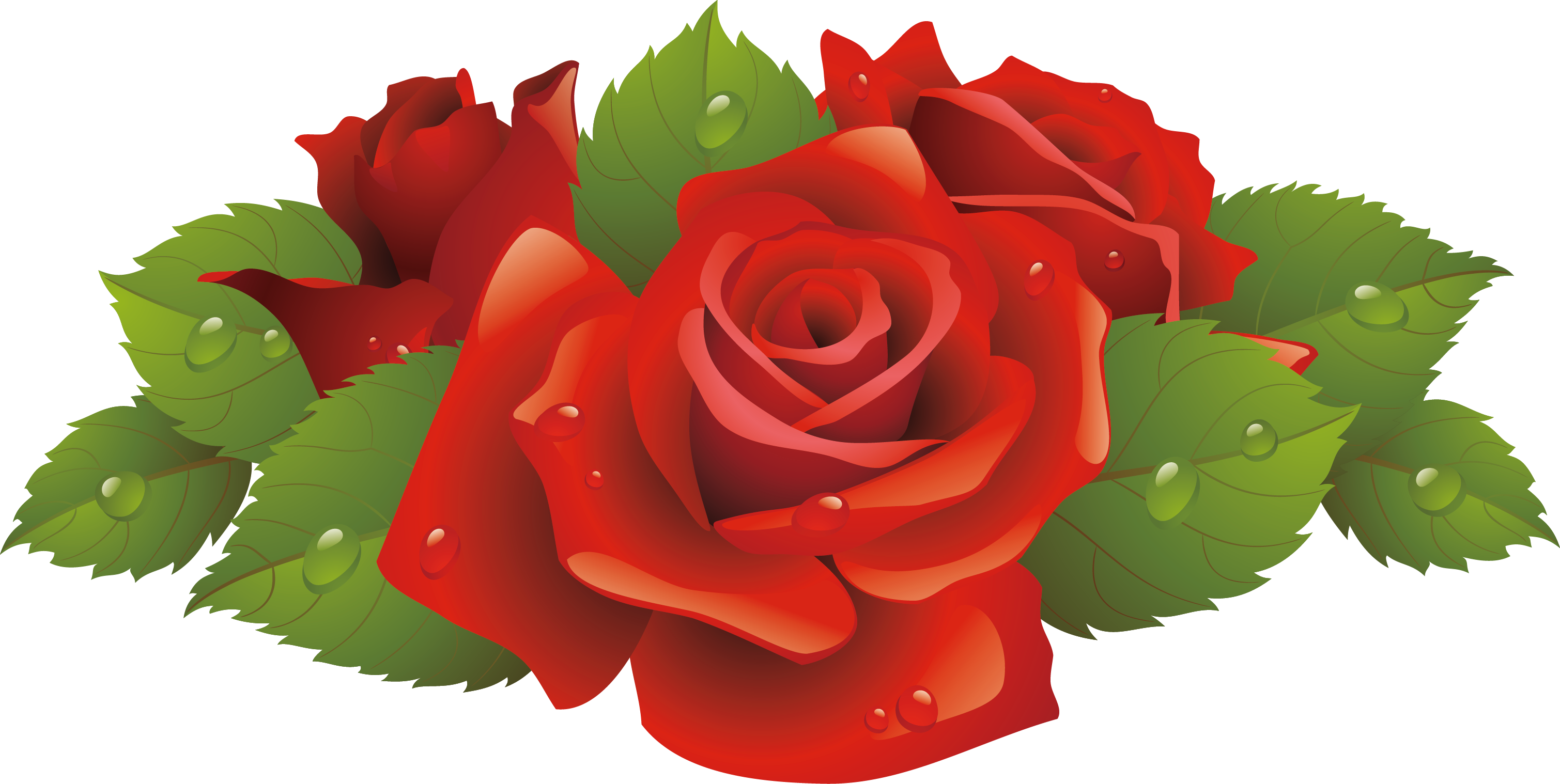 Rose Flower Clip Art - Rose Flower Clip Art (3019x1518)