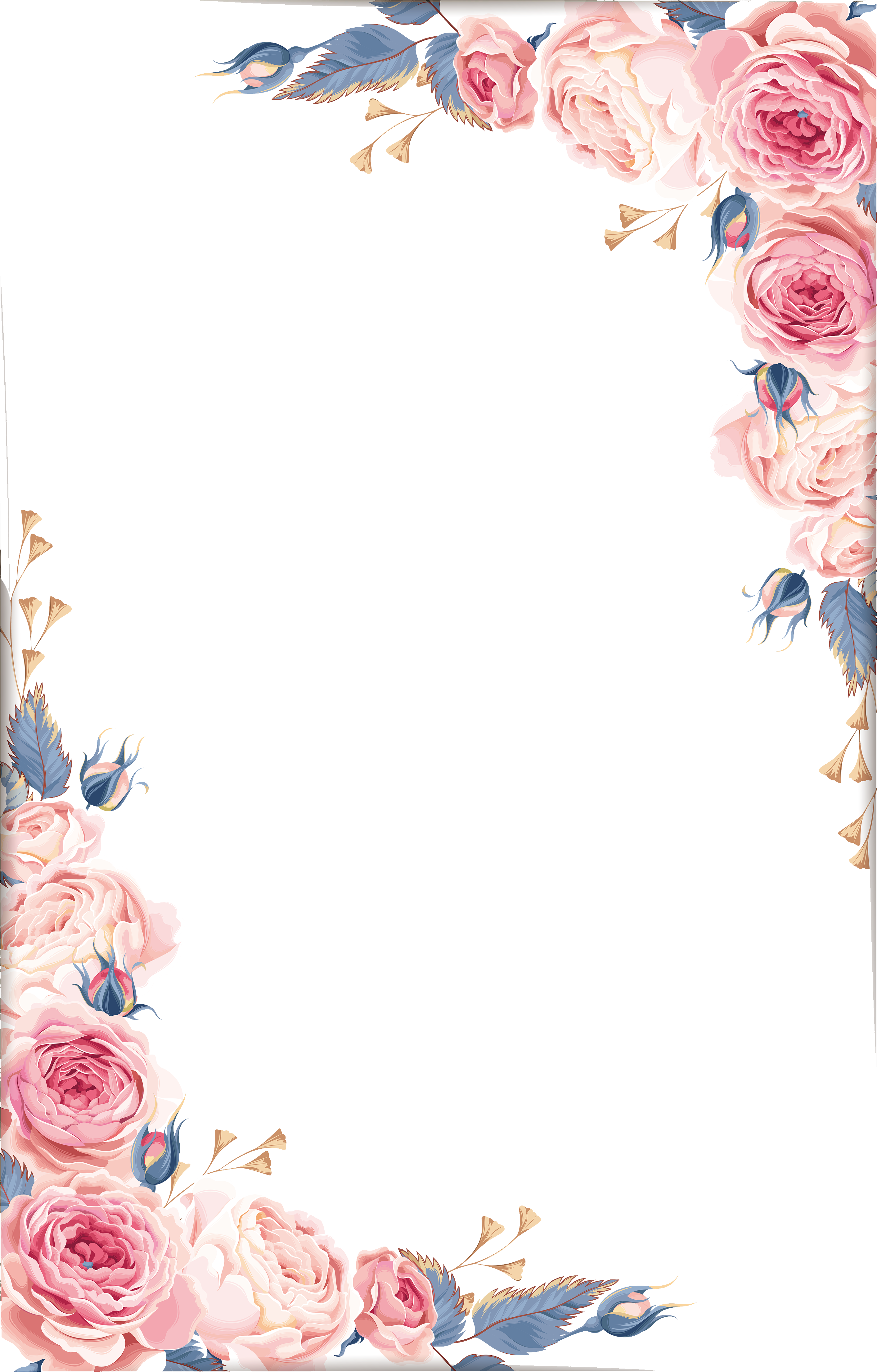 Floral Frame Png - Marcos De Flores Para Invitaciones (2826x4418)