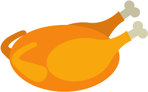 Easter Turkey Food Isolated Icon - Icon Design (550x468)