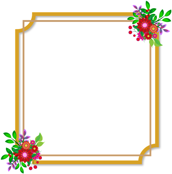 Photo Frame, Flowers, Wedding, Love, Happiness, Style - Download Bingkai Foto Pernikahan (720x720)