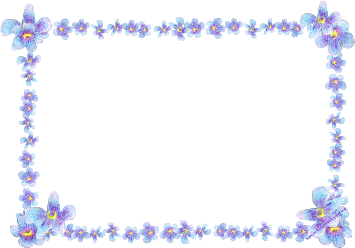 Frame Flowers Butterflies Purple Image - Flower Frame (1242x867)