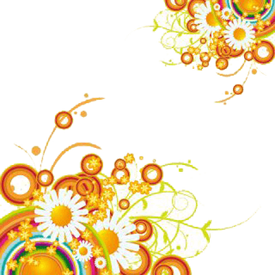 Two Sides Frame Flowers Transpa Png Stickpng - Abstract Corner Vector Png (400x400)