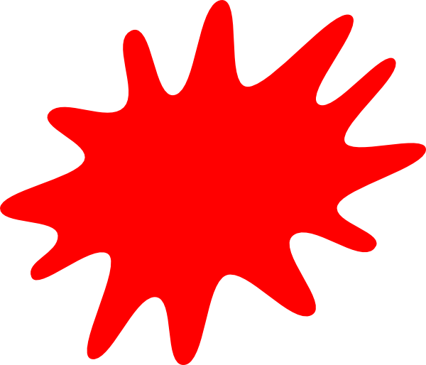 Red Paint Splatter Clip Art At Clker Com Vector Clip - Canadian Logo Red Maple (600x514)