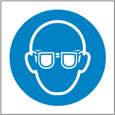 Wear Eye Protection Symbol Sign - General Safety Labels - Wear Eye Protection (480x480)