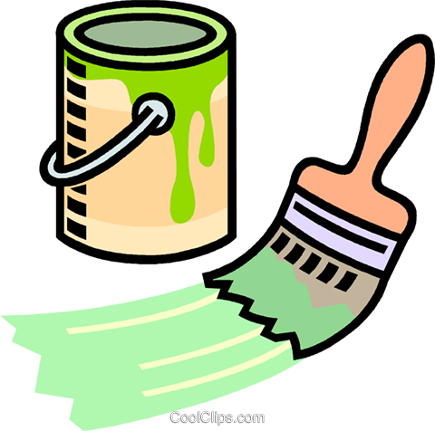 Paint Can - Paint Brush Clip Art (480x476)