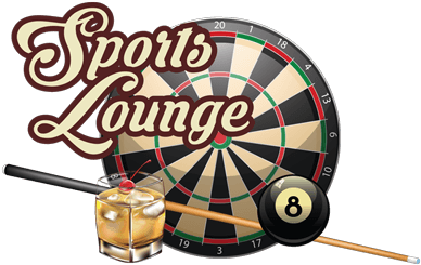 Sports Lounge Icon With Pool Cue And Bar Drink - Dart Board Scoring (400x310)