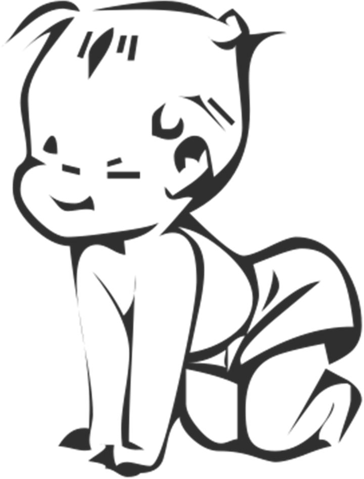 "lead And Its Insidious Effects" - Baby Clipart Black And White (720x948)
