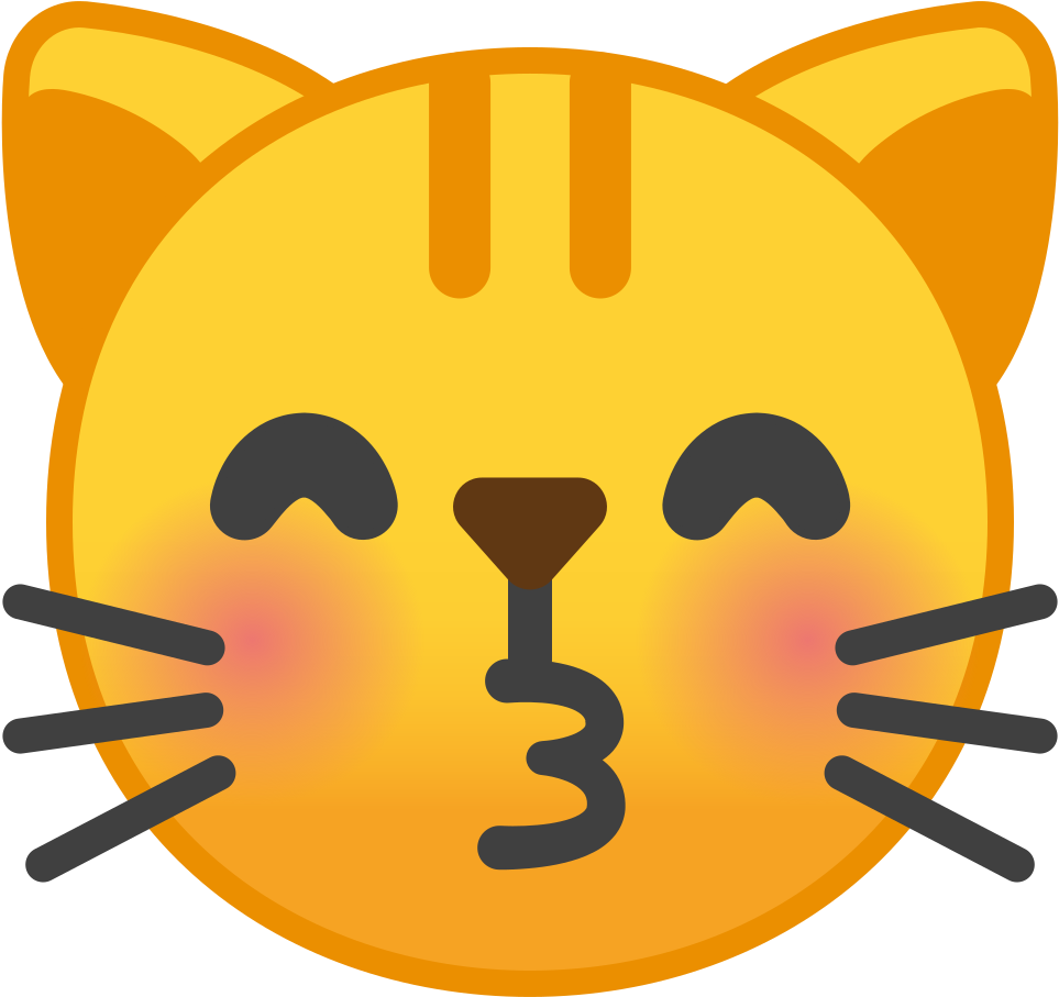 Kissing Cat Face Icon - Cat Face Png (1024x1024)
