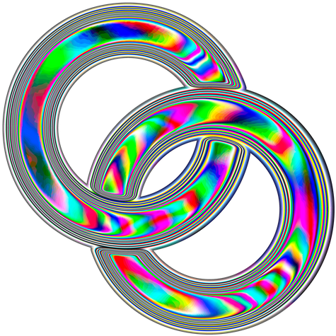 Two Interlinked Rings - Circle (550x550)