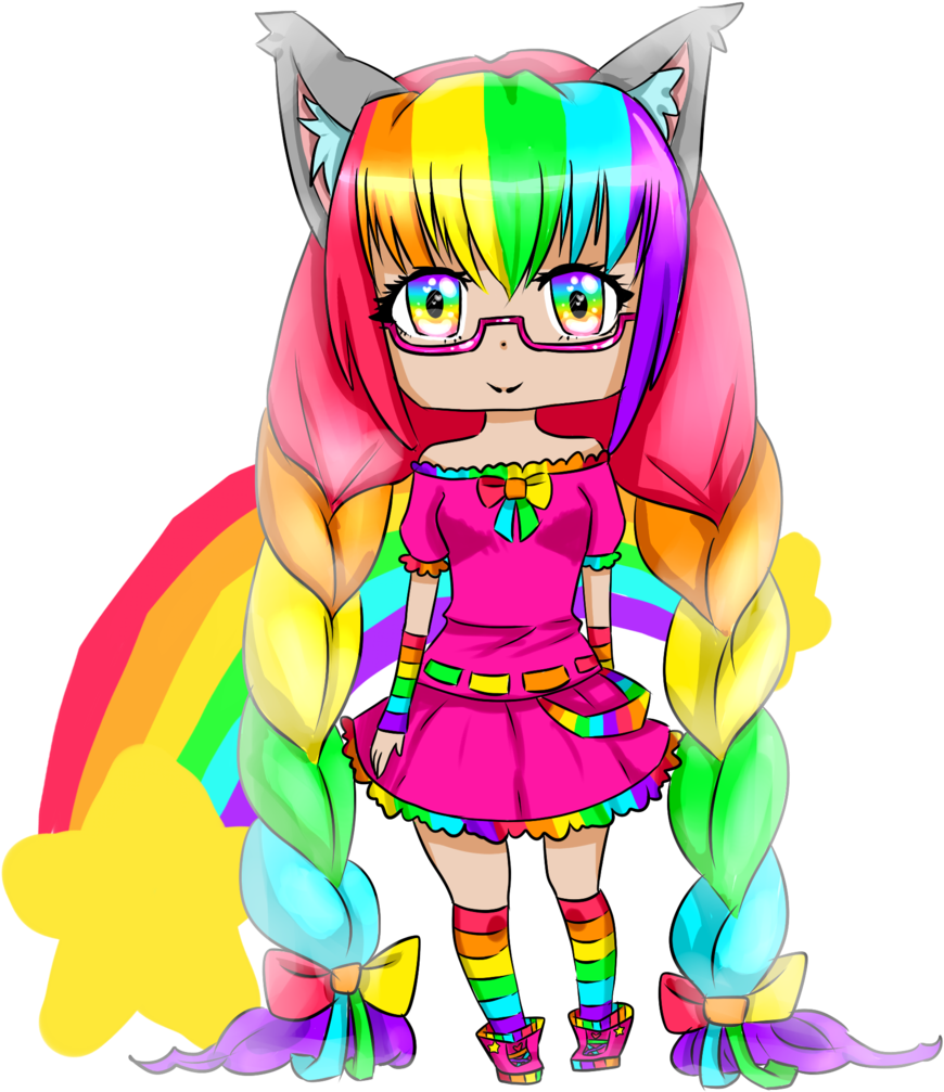 Cutiepie Chibi - Anime Chibi Rainbow Girl (1024x1024)