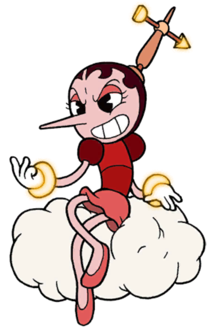 Hilda Berg Intro Sprite - Cuphead Bosses Hilda Berg (441x689)
