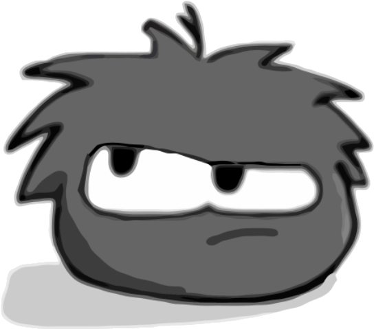 The Black Puffle Who Puts The Mean In Meany - Cartoon (581x538)
