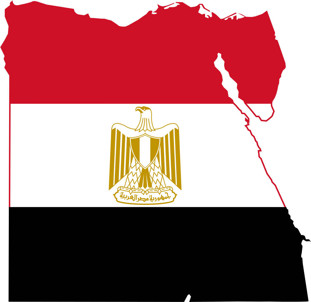 Egypt Flag In Map (1021x1024)