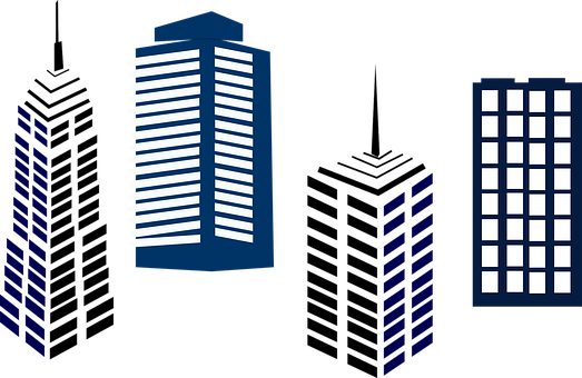 Skyscrapers, Apartment Houses - Real Estate Clip Arts (523x340)