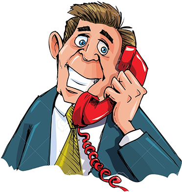 Yolanda Poster - Telephone Call Cartoon (406x406)