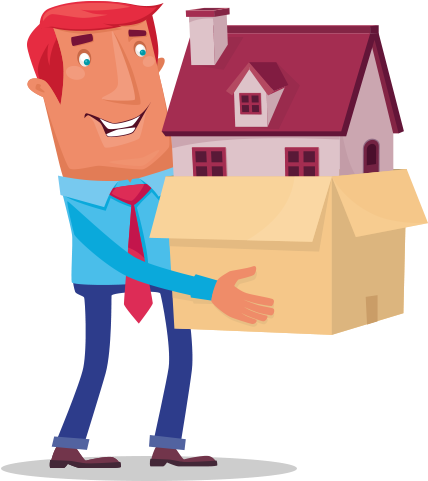 Mortgages - Man And House Cartoon (1020x600)