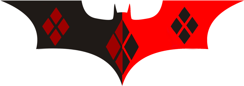 Harley Quinn Batman Logo By Xlexierusso2 - Draw The Batman Logo (1024x379)