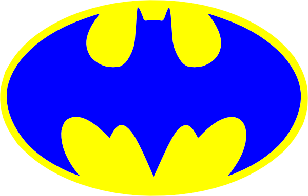 This Free Clip Arts Design Of Blue Batman Logo - Batman Face Paint Stencil (600x383)
