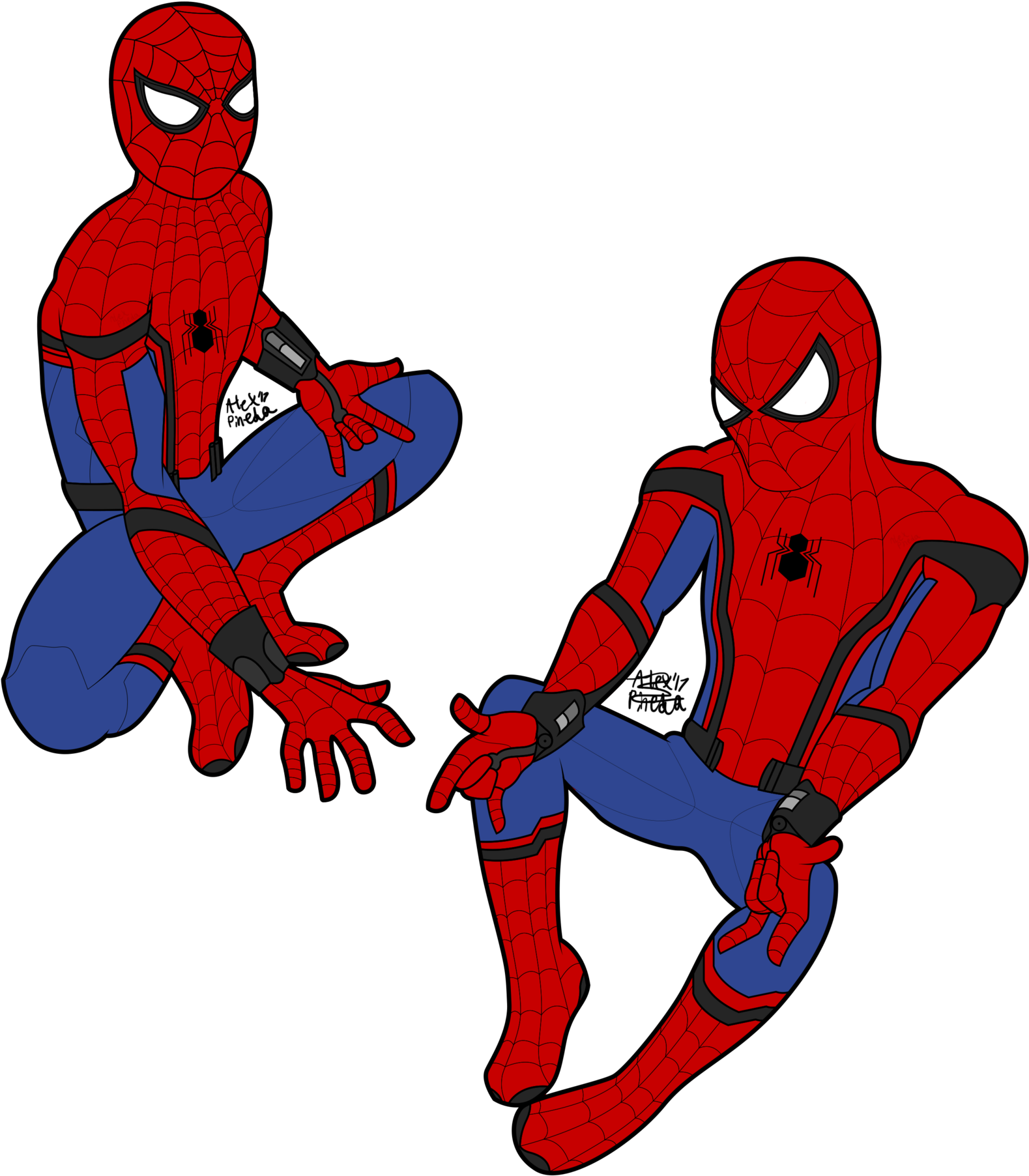 Frostbitewhiteknight Spider-man 1 And 2 By Frostbitewhiteknight - Spider-man (1600x1833)