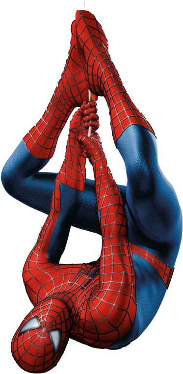 Spider-man Film Series Drawing Clip Art - Spiderman Hanging Upside Down Movie (472x778)