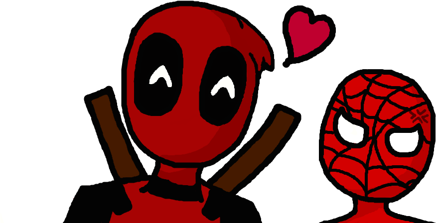 Deadpool And Spider Man By Epic Otaku8 - Easy Draw Spiderman Deadpool (1006x469)