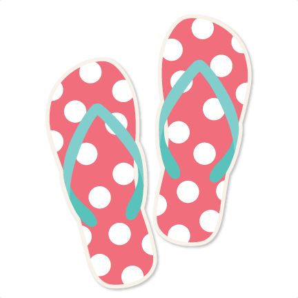 Polka Dot Flip Flops Clipart Svg Scrapbook Cut File - Scalable Vector Graphics (432x432)