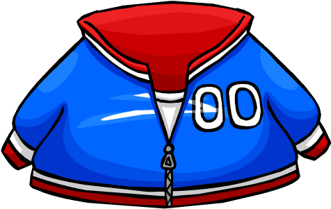 Blue Track Jacket - Club Penguin Penguin Band (512x327)