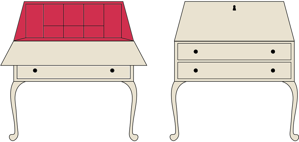 Vintage Table Vector Png (960x480)
