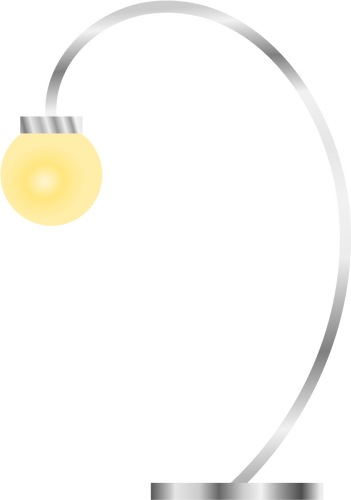 Vector Graphics Of Modern Desk Lamp With Yellow Light - Circle (351x500)
