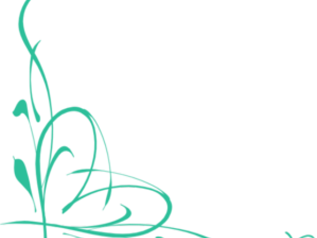 Vines Clipart Teal - Esquineros Cenefa Dibujo (640x480)
