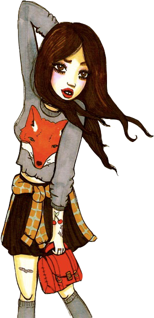 Deviantart More Like Vintage Girl Png 13 By ~ananurputeri - Png Deviantart Girl (452x640)
